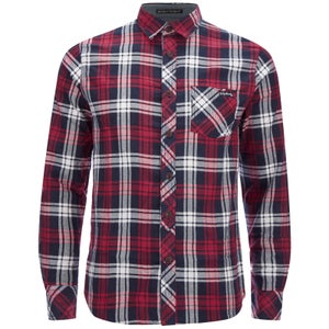 Tokyo Laundry Men's Carlsson Flannel Long Sleeve Shirt - Deep Red