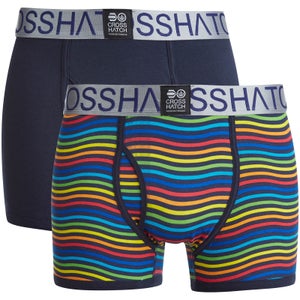 Crosshatch Men's Spectromic 2-Pack Boxers - Rainbow/Navy