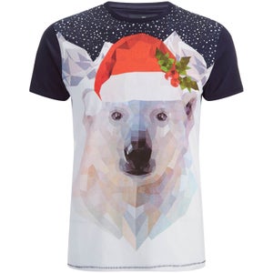 Threadbare Men's Polar Bear T-Shirt - Navy/White