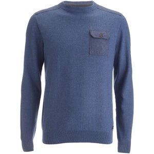 Threadbare Men's Karlson Crew Neck Jumper - Denim Marl