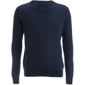 Threadbare Men's Tommy Cotton Crew Neck Casual Jumper - Navy