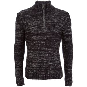 Kensington Eastside Men's Stepan Half Zip Twist Jumper - Navy