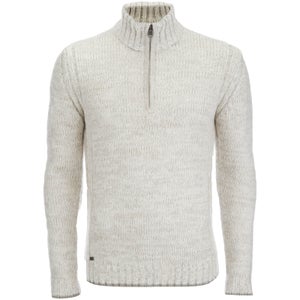 Kensington Eastside Men's Stepan Half Zip Jumper - Light Grey