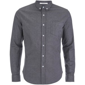 Crosshatch Men's Almond Long Sleeve Shirt - Black