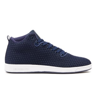 Crosshatch Men's Blythe Mid Top Trainers - Navy Blazer
