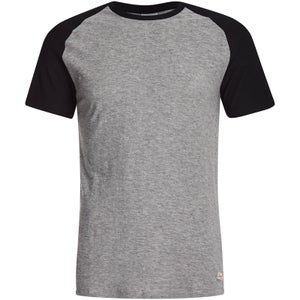 Jack & Jones Originals Men's Stan Raglan T-Shirt - Light Grey/Black