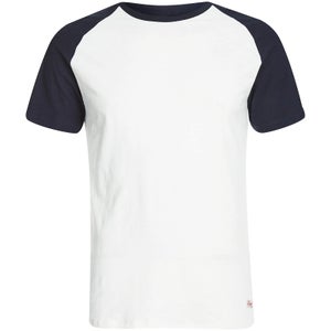 Jack & Jones Originals Men's Stan Raglan T-Shirt - Cloud Dancer/Total Eclipse