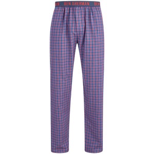 Ben Sherman Men's Check Scot Lounge Pants - Navy/Red