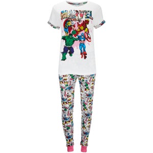 Marvel Women's Marvel Comic Printed Pyjamas - Pink