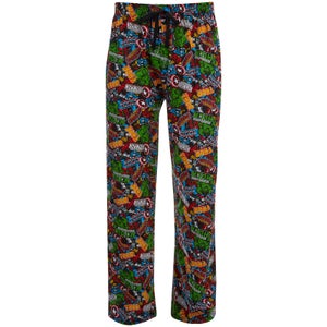 Marvel Comics Men's Avengers All Over Print Lounge Pants - Multi