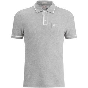 Original Penguin Men's Earl Tipped Polo Shirt - Rain Heather