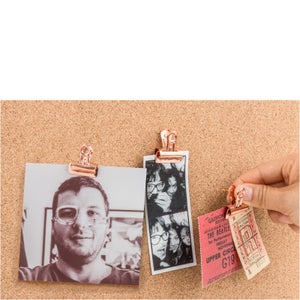 Push Pin Bulldog Clips - Rose Gold