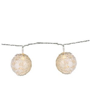 Parlane Lace Globe Garland Lights - White (Set of 10)