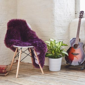 Royal Dream Large Sheepskin Rug - Italian Plum