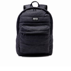 Crosshatch Bolster Quilted Backpack - Black Denim