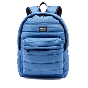 Crosshatch Bolster Quilted Backpack - Light Denim