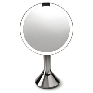 simplehuman Rechargeable Stainless Steel Sensor Mirror - 5x Magnification 20cm