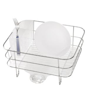 simplehuman Compact Brushed Steel Wire Dish Rack