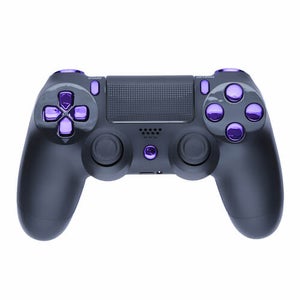 Playstation 4 Custom Controller - Matte Black & Chrome Purple