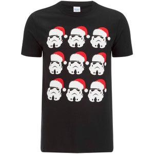 Stormtrooper Men's Christmas Emoji T-Shirt - Black