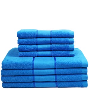 Restmor 100% Cotton 8 Piece Towel Bale Set - Teal