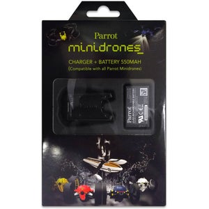 Parrot 550 mAh Battery and Battery Charger for Mini Drones