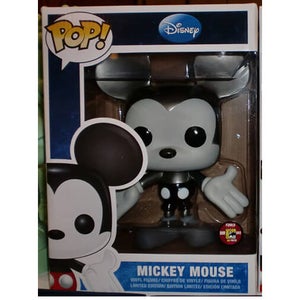 Disney Funko Mickey Mouse (9"" Pop! Silver/Black Colorway) Pop! Vinyl