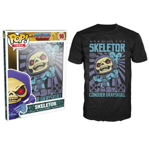 Funko Master Of The Universe Pop! Tee All Hail Skeletor Conquer Grayskull Pop! Tees