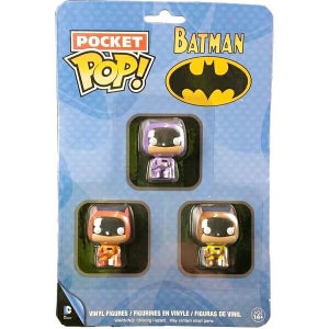 DC Comics Batman Brown, Purple, Orange 3-pack Pocket Pop! Vinyl
