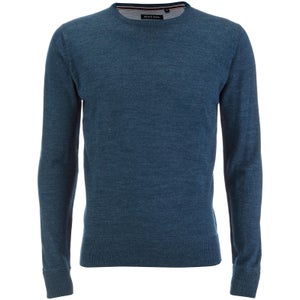 Brave Soul Men's Parse Supersoft Crew Neck Jumper - Denim Marl