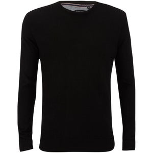 Brave Soul Men's Parse Supersoft Crew Neck Jumper - Black