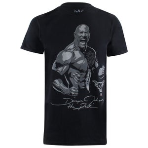 WWE Dwayne Signature Heren T-Shirt - Zwart