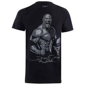 WWE Men's Dwayne Signature T-Shirt - Black