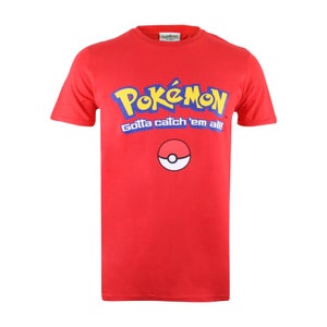Pokémon Men's Gotta Catch Em All Logo T-Shirt - Red