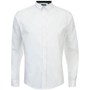 Brave Soul Men's Tudor Long Sleeve Shirt - White