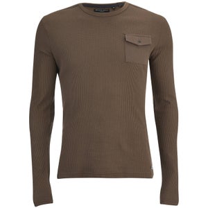 Brave Soul Men's Radar Long Sleeve Top - Taupe