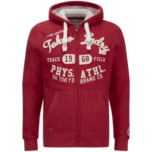 Tokyo Laundry Men's Mantua Bay Zip Through Hoody - Tokyo Red Marl