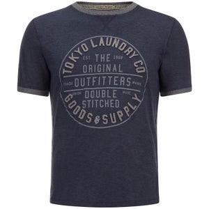Tokyo Laundry Men's Double Stitched T-Shirt - Mood Indigo Marl
