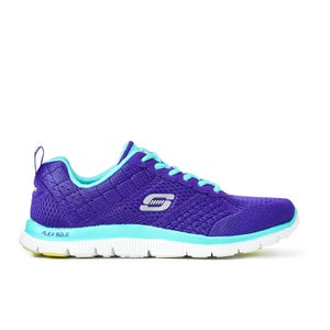 Skechers Women's Flex Appeal Obvious Choice Low Top Trainers - Purple/Light Blue