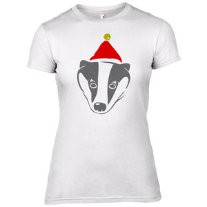 Badger with Santa Hat Women's T-Shirt