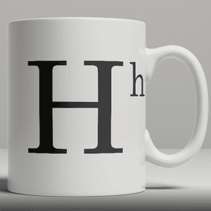 Alphabet Ceramic Mug - Letter H