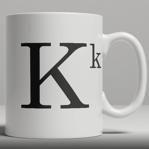 Alphabet Ceramic Mug - Letter K