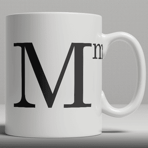 Alphabet Ceramic Mug - Letter M