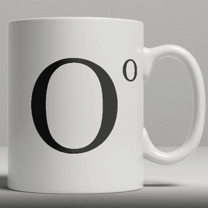 Alphabet Ceramic Mug - Letter O