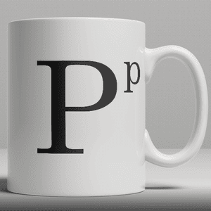 Alphabet Ceramic Mug - Letter P