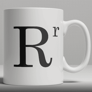 Alphabet Ceramic Mug - Letter R