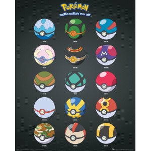 Pokémon Pokeballs Mini Poster - 40 x 50cm
