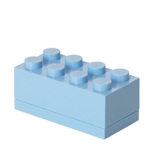 Mini Brique de rangement LEGO® Bleu Clair 8 tenons