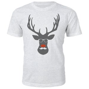 Rude Dolf Christmas T-Shirt - Grey