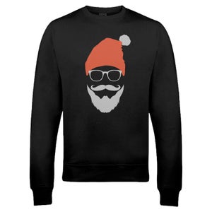 Cool Santa Christmas Sweatshirt - Schwarz